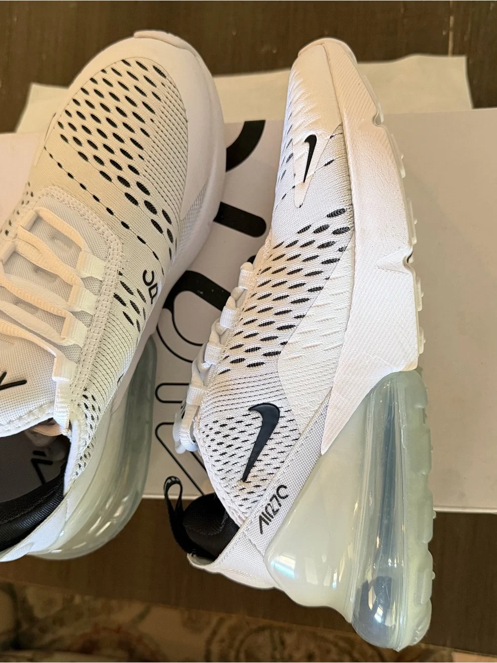 Nike White/Black Air Max 270 Women's Sneakers
